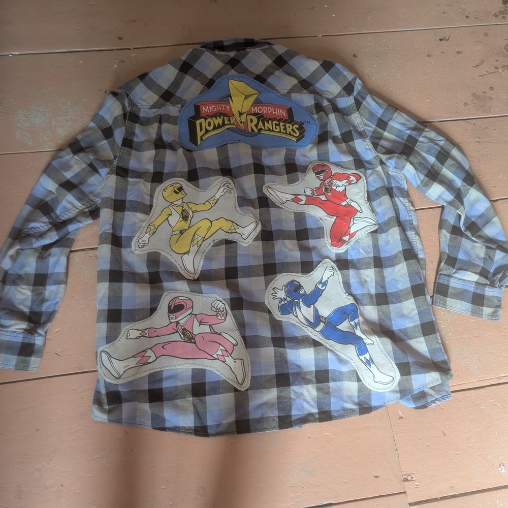 Upcycled Power Rangers Flannel